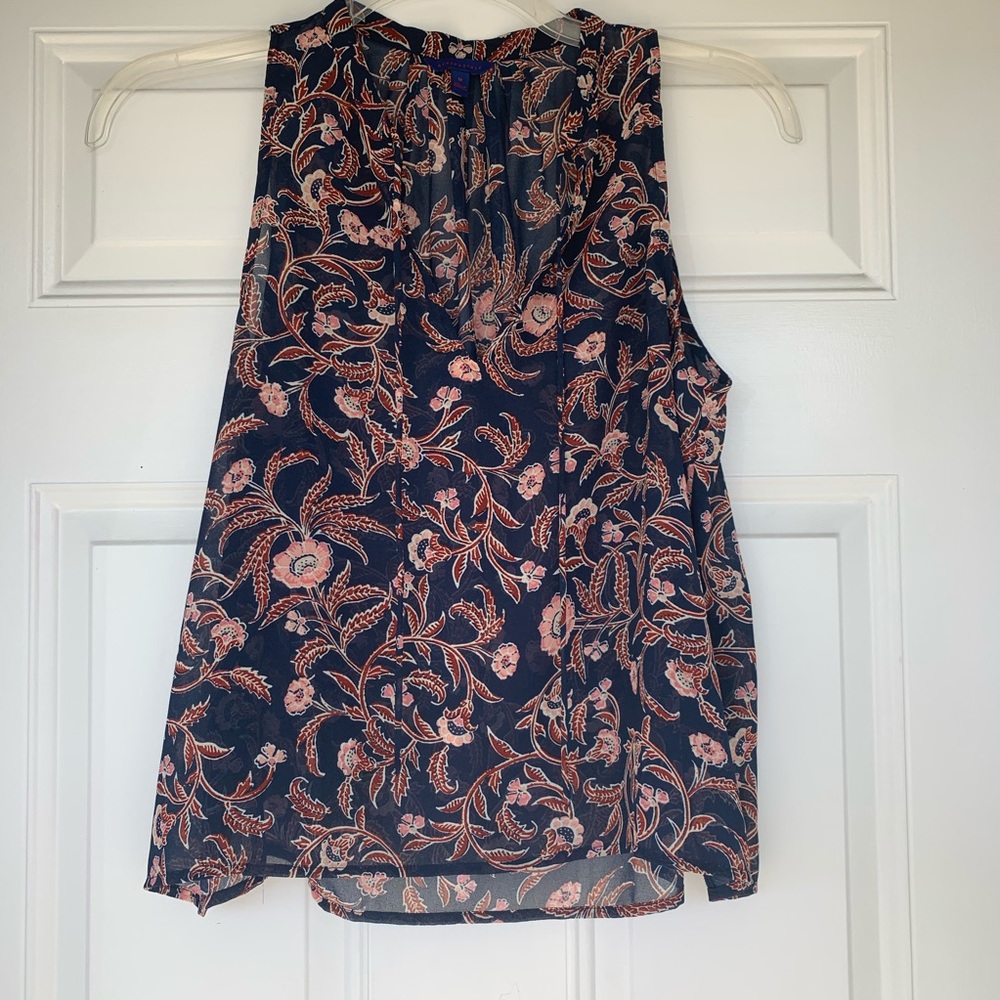 Aeropostale Floral Sheer Sleeveless Top - size M